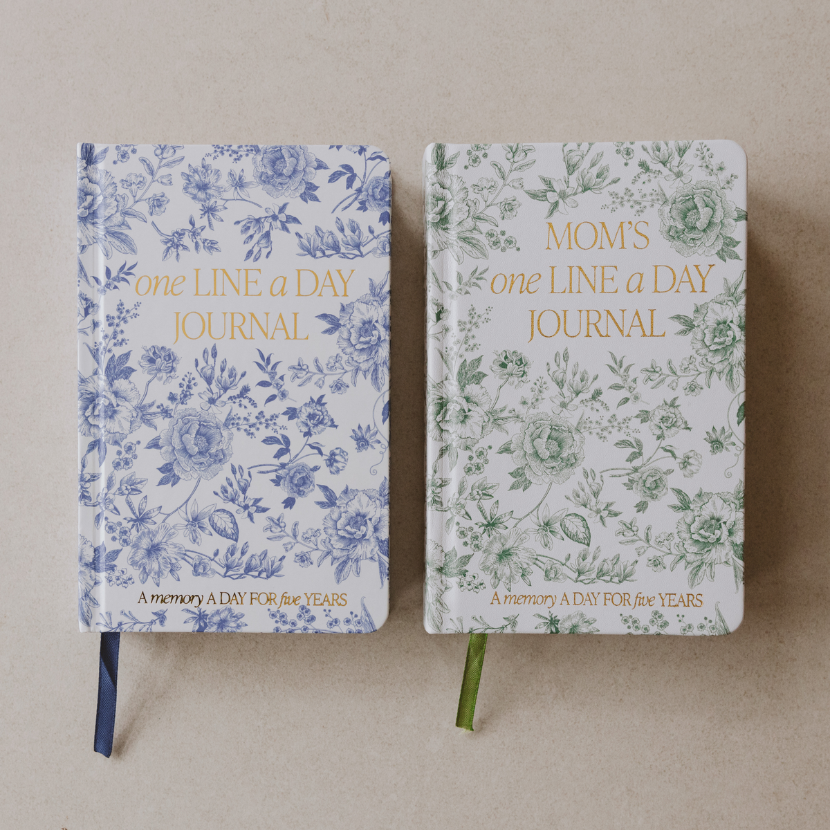 One Line A Day Journal | Blue Pattern