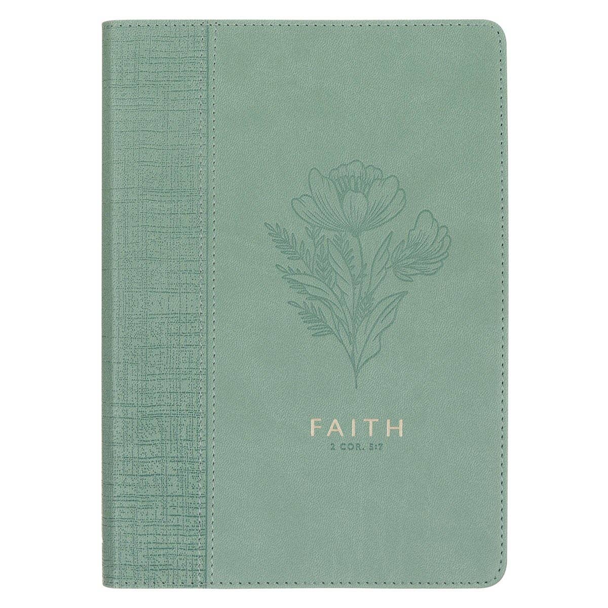 For We Walk by Faith | Faux Leather Journal