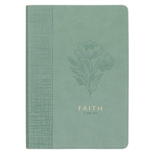 For We Walk by Faith | Faux Leather Journal