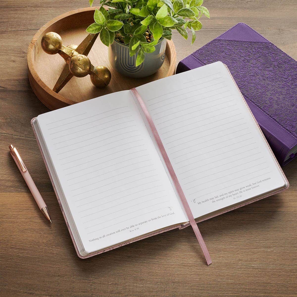She Is Clothed with Strength | Faux Leather Journal