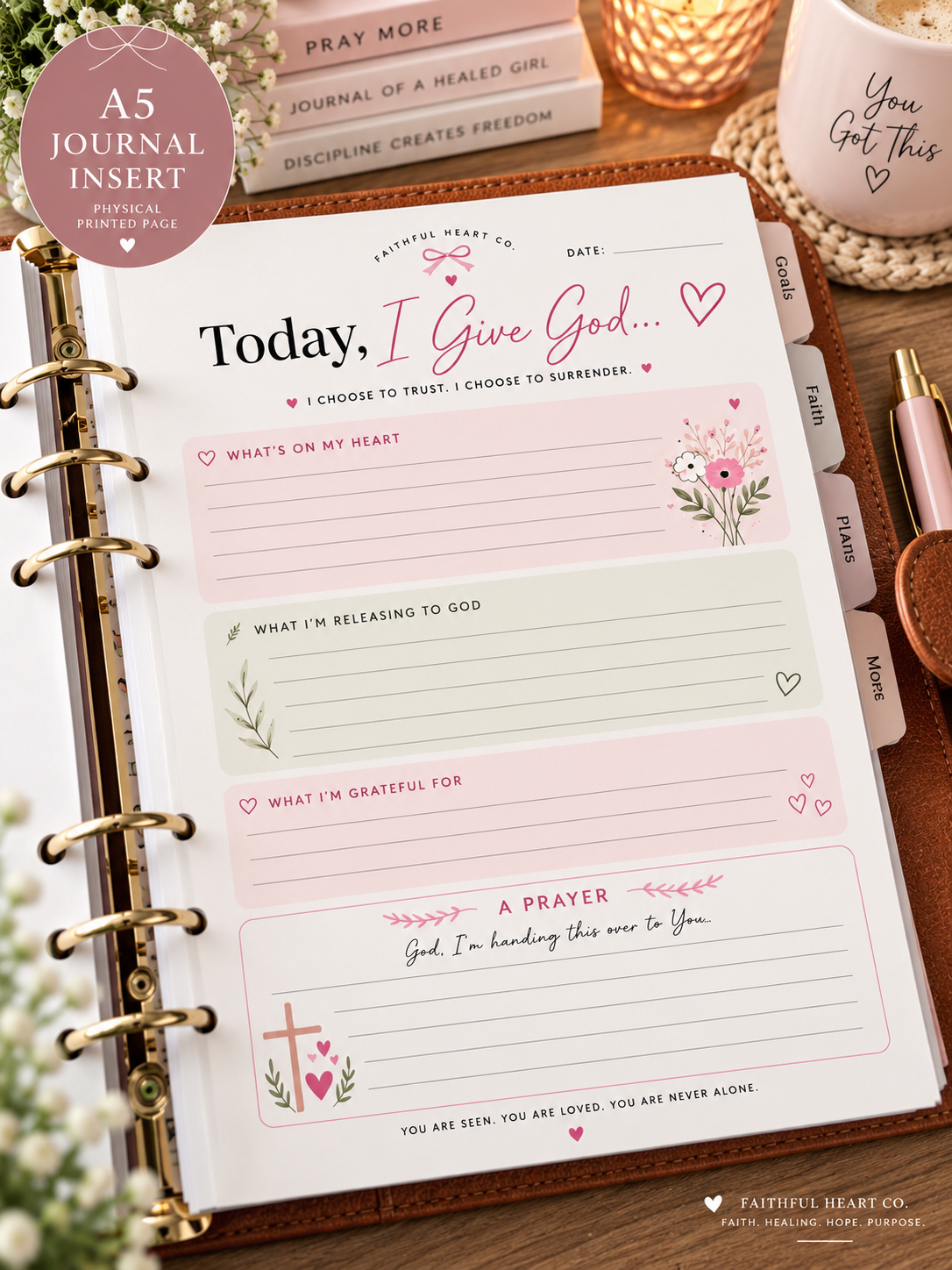 Today I Give God - Journal Insert
