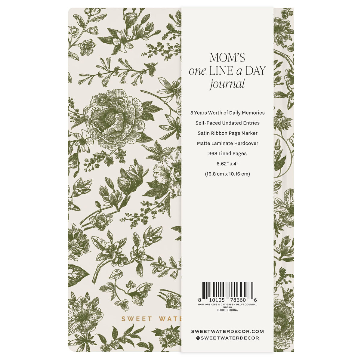 Mom's One Line A Day Journal | Green