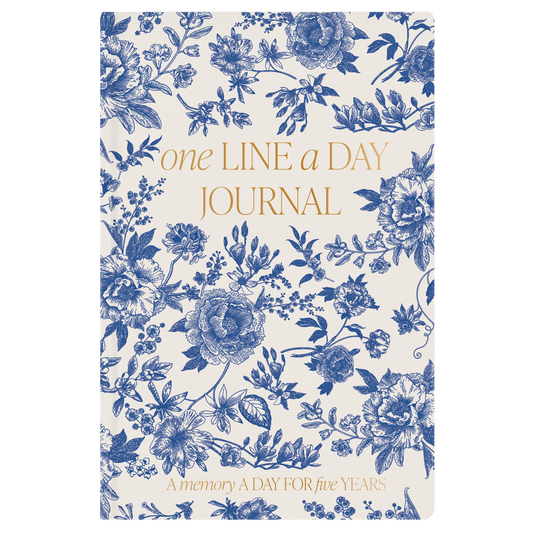 One Line A Day Journal | Blue Pattern